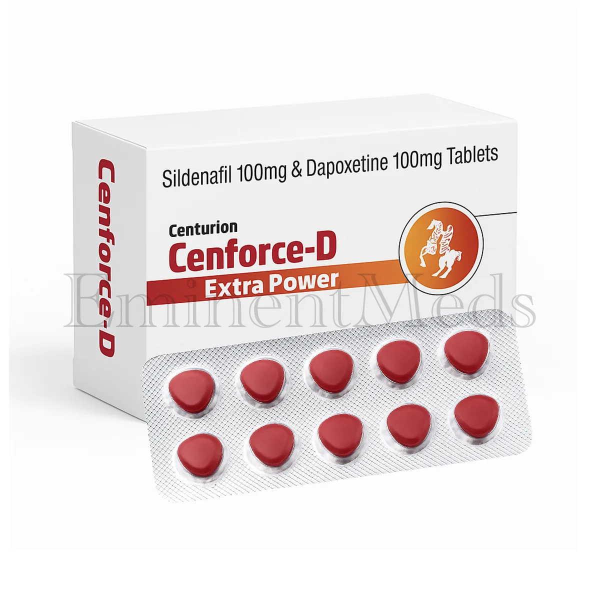 Cenforce D Extra tablets containing sildenafil and dapoxetine used for erectile dysfunction and premature ejaculation treatment