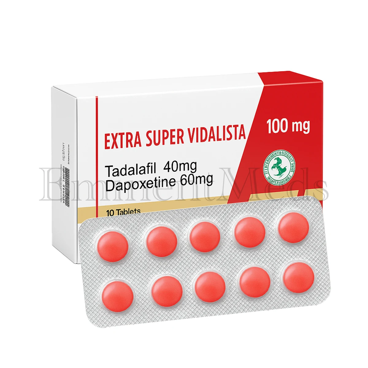 Extra Super Vidalista tablets containing tadalafil and dapoxetine for erectile dysfunction and premature ejaculation support