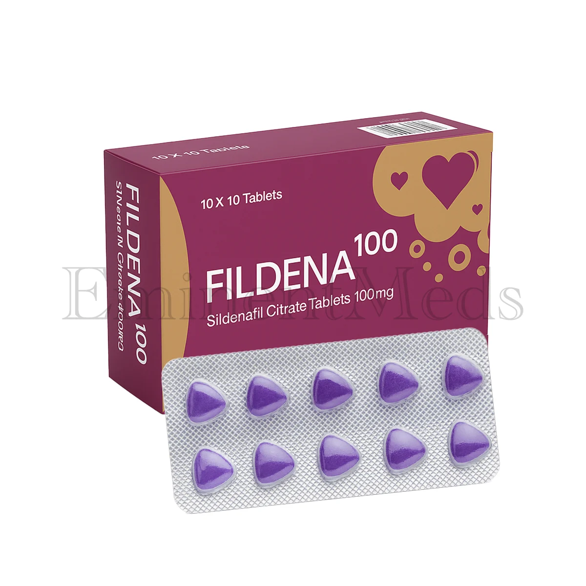 Fildena 100 mg sildenafil citrate tablets used for effective treatment of erectile dysfunction in men