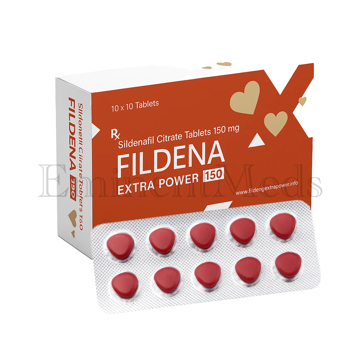 Fildena 150 mg sildenafil citrate tablets used for treating moderate to severe erectile dysfunction in men