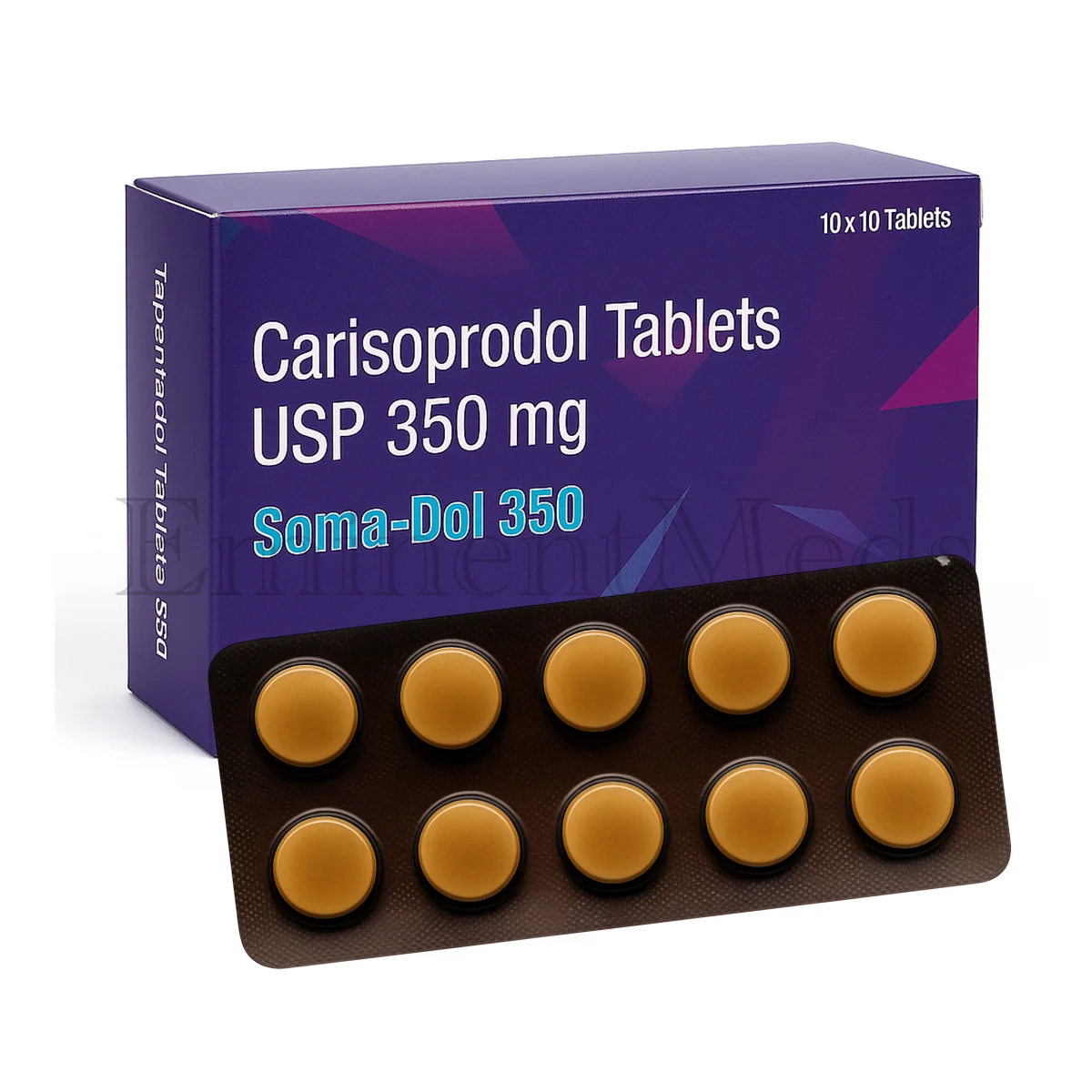Soma Dol 350 mg carisoprodol tablets used to relieve muscle spasms and acute musculoskeletal discomfort