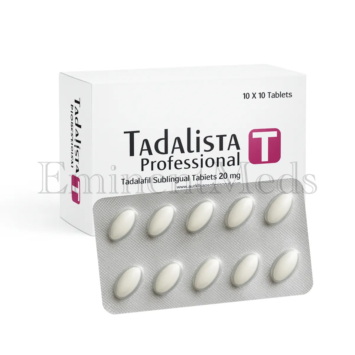 Tadalista Professional tadalafil sublingual tablets used to help treat erectile dysfunction in men
