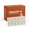 Vidalista 10 mg tadalafil tablets used for mild erectile dysfunction and improved erectile function