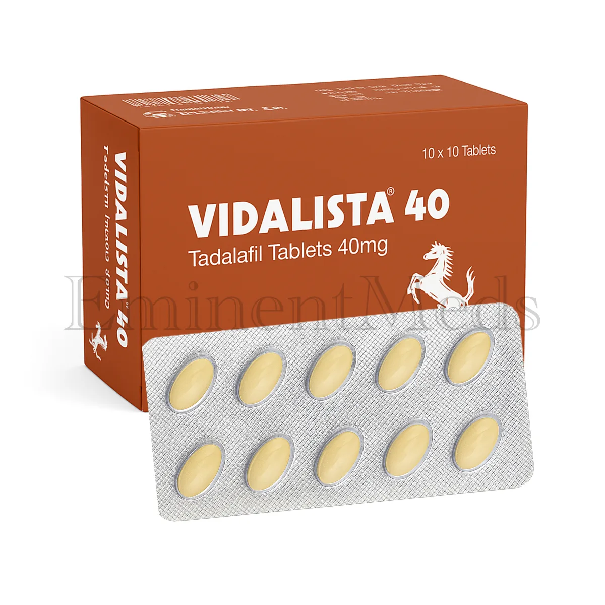 Vidalista 40 mg tadalafil tablets used to help treat erectile dysfunction and improve erection duration