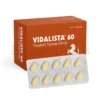 Vidalista 60 mg tadalafil tablets used to help manage erectile dysfunction and enhance erection duration