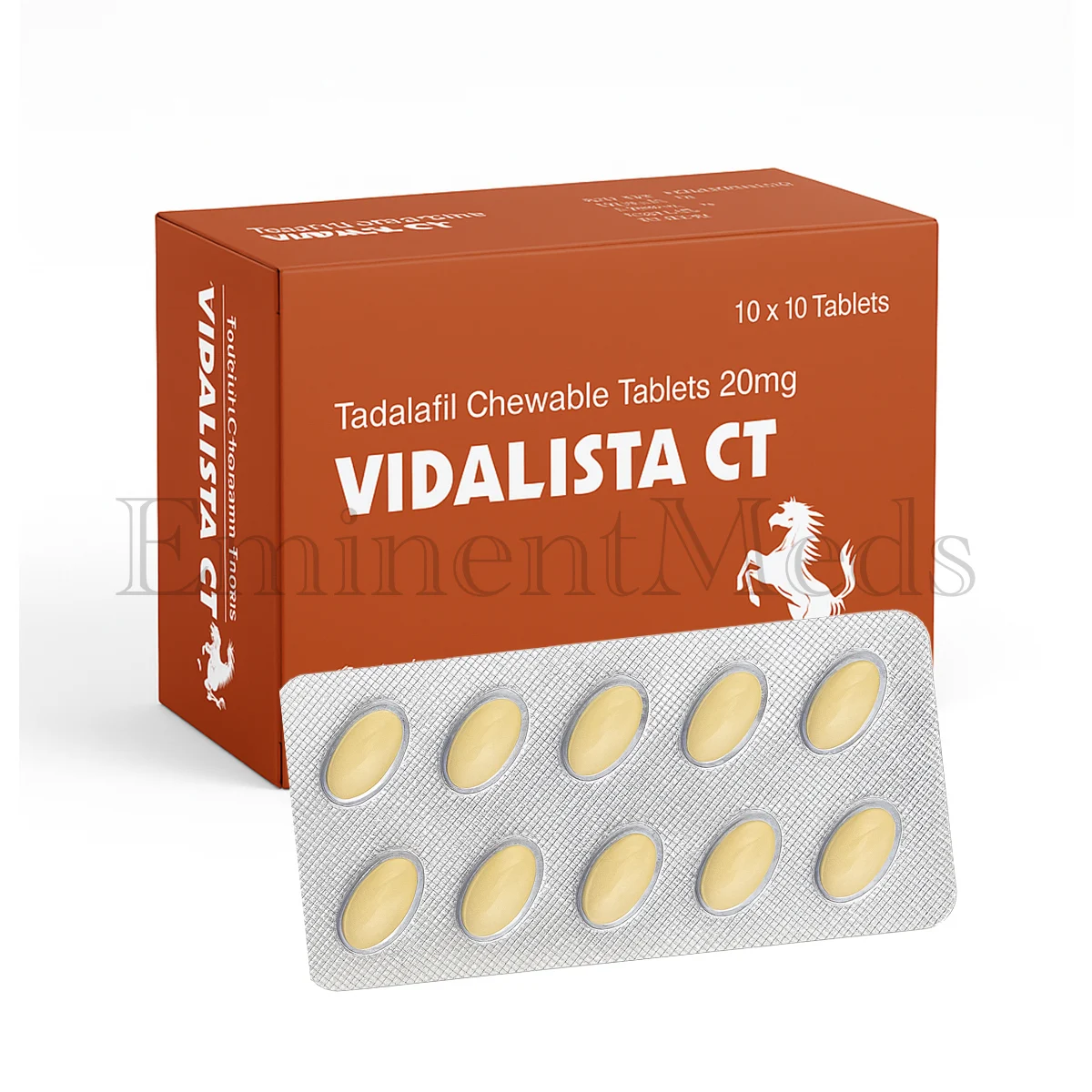 Vidalista CT 20 mg chewable tadalafil tablets used for convenient erectile dysfunction treatment