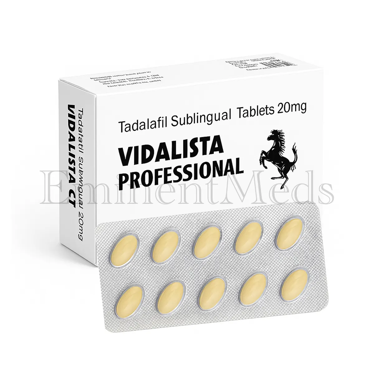 Vidalista Professional tadalafil sublingual tablets used to help improve erectile function in men